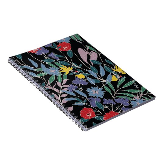 Bloemenelegantie: Abstracte  achtergrond Notitieboek (Rechterzijde)