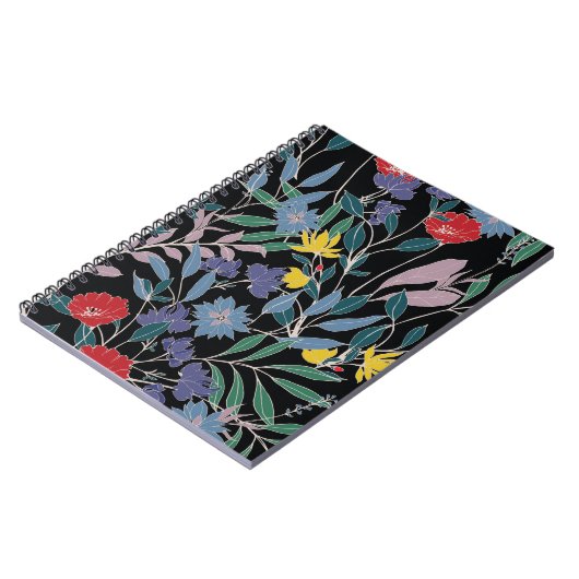 Bloemenelegantie: Abstracte  achtergrond Notitieboek (Linkerzijde)