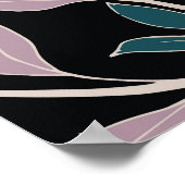 Bloemenelegantie: Abstracte achtergrond Poster (Hoek)