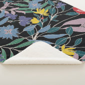 Bloemenelegantie: Abstracte  achtergrond Sherpa Deken (3/4)