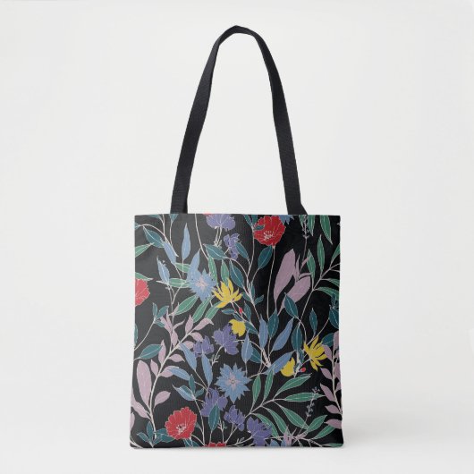 Bloemenelegantie: Abstracte  achtergrond Tote Bag (Voorkant)