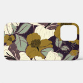 Bloemenelegantie,  bladpatroon. Case-Mate iPhone case (Achterkant (horizontaal))