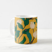 Bloemenelegantie:  bladpatroon. koffiemok (Voorkant links)