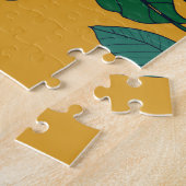 Bloemenelegantie: bladpatroon. legpuzzel (Zijkant)
