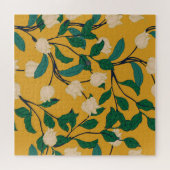 Bloemenelegantie: bladpatroon. legpuzzel (Horizontaal)