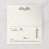 " bloemenelegantie bruiloft" plaatskaartje (Buitenkant ongevouwen)