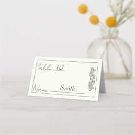 " bloemenelegantie bruiloft" plaatskaartje