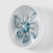 Bloemenelegantie Moderne Abstracte Blauwe Fractal (Hoek)