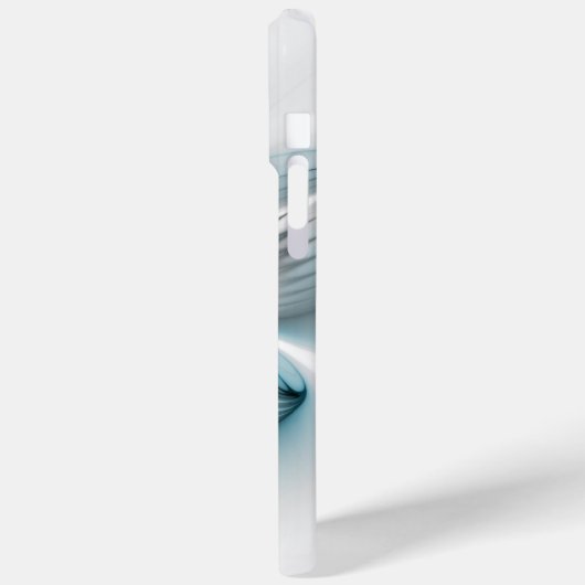 Bloemenelegantie Moderne Abstracte Blauwe Fractal  Case-Mate iPhone Case (Achterkant / Links)