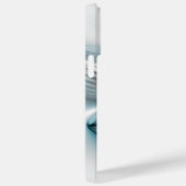 Bloemenelegantie Moderne Abstracte Blauwe Fractal  Case-Mate iPhone Case (Achterkant / Rechts)