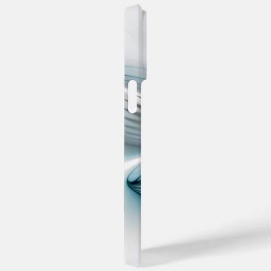 Bloemenelegantie Moderne Abstracte Blauwe Fractal  Case-Mate iPhone Case (Achterkant / Rechts)