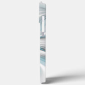 Bloemenelegantie Moderne Abstracte Blauwe Fractal  Case-Mate iPhone Case (Achterkant / Links)