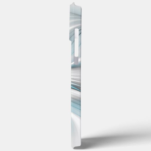 Bloemenelegantie Moderne Abstracte Blauwe Fractal Case-Mate iPhone Case (Achterkant / Links)