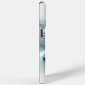 Bloemenelegantie Moderne Abstracte Blauwe Fractal  Case-Mate iPhone Case (Achterkant / Rechts)