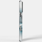 Bloemenelegantie Moderne Abstracte Blauwe Fractal  Case-Mate iPhone Case (Achterkant / Rechts)