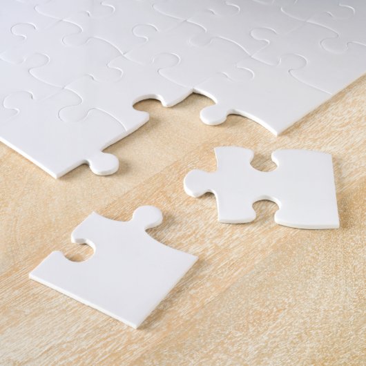 Bloemenelegantie Moderne Abstracte Blauwe Fractal  Legpuzzel (Zijkant)