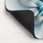 Bloemenelegantie Moderne Abstracte Blauwe Fractal  Muismat (Hoek)