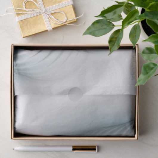 Bloemenelegantie Moderne Abstracte Blauwe Fractal Tissuepapier (Geschenk)