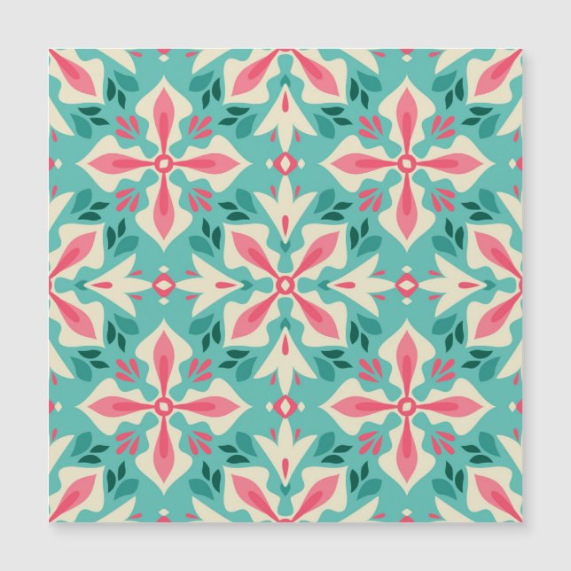 Bloemenelegantie: naadloos  motief. (Voorkant)