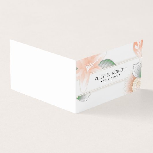  bloemenelegantie rust in rust gevouwen kaart (Buitenkant)