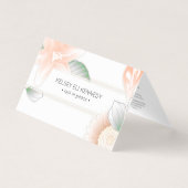 bloemenelegantie rust in rust gevouwen kaart (Voorkant)