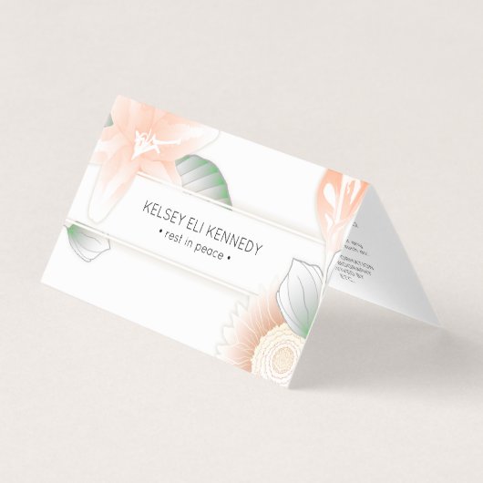 bloemenelegantie rust in rust gevouwen kaart (Voorkant)