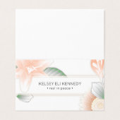 bloemenelegantie rust in rust gevouwen kaart (Buitenkant ongevouwen)