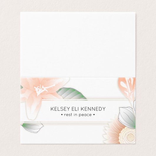 bloemenelegantie rust in rust gevouwen kaart (Buitenkant ongevouwen)