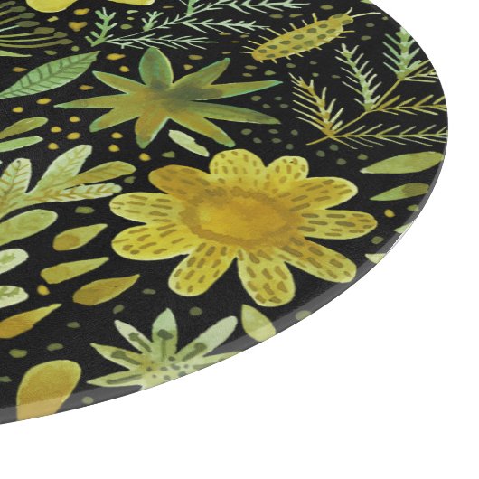 Bloemenelegantie:  Waterverf Snijplank (Hoek)