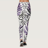 Bloemenelementen in het Paars Leggings (Achterkant)