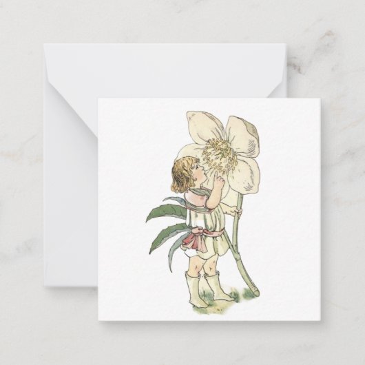 Bloemenelf Opgevouwen Briefkaart (Voorkant)