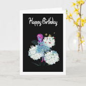 Bloemenelf verjaardagskaart - voeg eigen groet toe kaart (Gele Bloem)