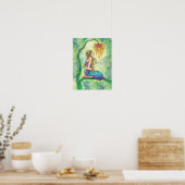 Bloemenelf Waterverf Illustratie De Dromer Poster (Keuken)