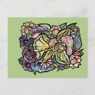 Bloemenelfentuin Hyacint Elfen Tuinman Briefkaart