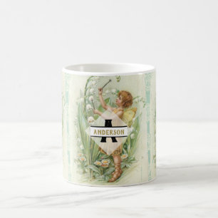 Bloemenelfje Sneeuwklokjes Vintage Kunst Monogram  Koffiemok