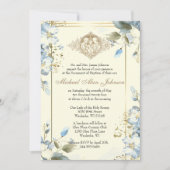 Bloemenengelen Katholieke doop Uitnodiging (Voorkant)