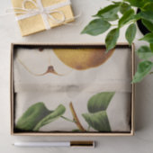 Bloemenephemera decoupage gele peer tissuepapier (Geschenk)