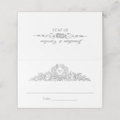  bloemenets | Versailles Gray Plaatskaartje (Buitenkant ongevouwen)
