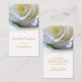 Bloemenevenementenplanner White Rose Visitekaartje (Voorkant / Achterkant)