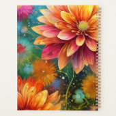 Bloemenexplosie: barstend kleurenpatroon planner (Achterkant)
