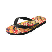 Bloemenexplosie: Naadloze  trend. Kinder Teenslippers (Schuin)
