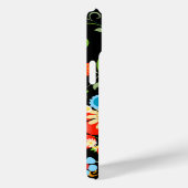 Bloemenexplosie van kleur op zwart Case-Mate iPhone case (Achterkant / Rechts)