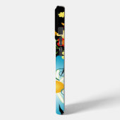 Bloemenexplosie van kleur op zwart Case-Mate iPhone case (Achterkant / Links)