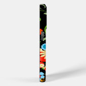 Bloemenexplosie van kleur op zwart Case-Mate iPhone case (Achterkant / Rechts)