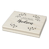 Bloemenfamilie en retour adres rubberstempel (Stempel)