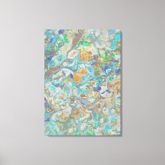  Bloemenfantasie – Boho Floral Abstracte Kunst Canvas Afdruk (Voorkant)