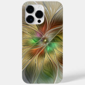 Bloemenfantasie met goudmodern Abstract fractal Case-Mate iPhone Case (Achterkant)