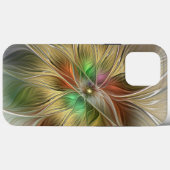 Bloemenfantasie met goudmodern Abstract fractal Case-Mate iPhone Case (Achterkant (horizontaal))