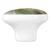 Bloemenfantasie met goudmodern Abstract fractal Keramische Knop (Zijkant)