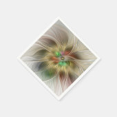 Bloemenfantasie met goudmodern Abstract fractal Servet (Hoek)